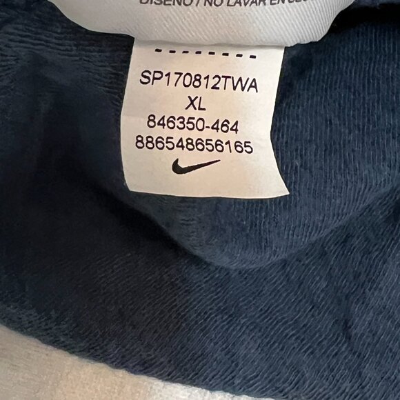 Nike Men’s Navy Blue Long Sleeve Crewneck Shirt XL Side Zip Lightweight Casual - Picture 7 of 11